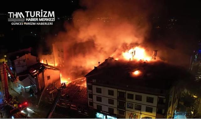Erzurum’da cağ kebabı restoranında çıkan yangın otele sıçradı!